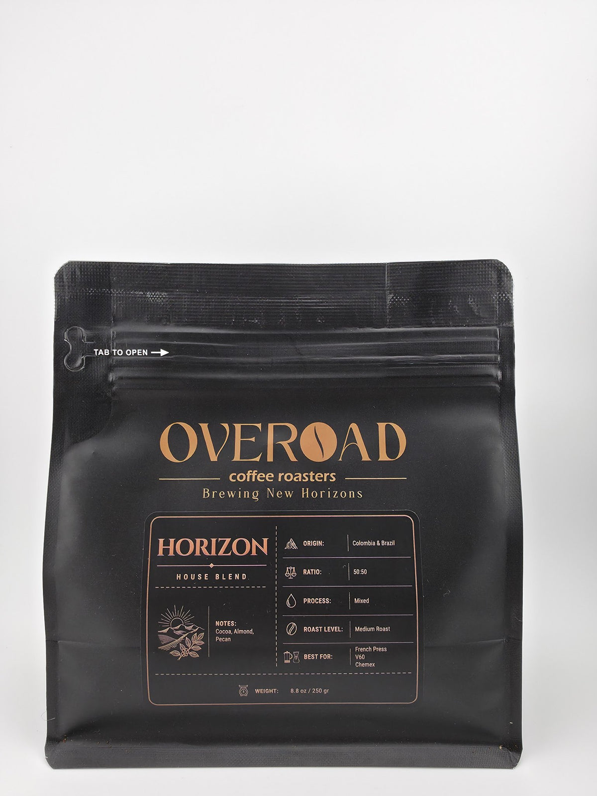 HORIZON house blend coffee: front of the bag